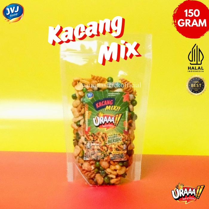 

KACANG MIX URAAA!! KACANG CAMPUR ASIN GURIH Food Snack Cemilan