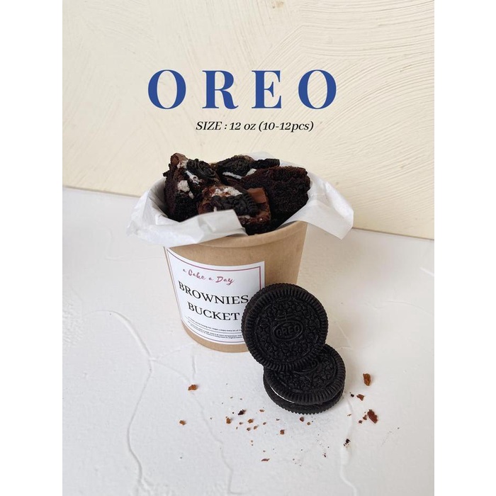 

Brownies Panggang Bucket a Cake a Day 12oz OREO