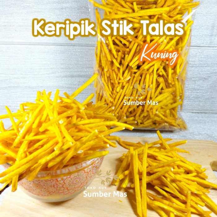 

KETIPIK TALAS KUNING / SNACK KRIPIK TALAS KELADI / STICK STIK 250 GRAM