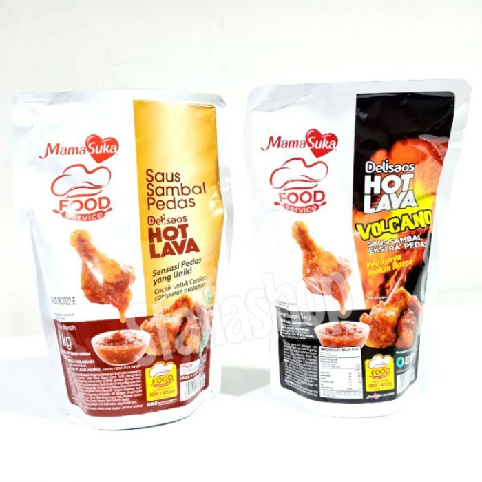 

MamaSuka Delisaos Hot Lava / Volcano Sauce 1kg Pouch HALAL BPOM