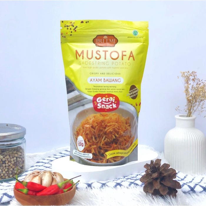 

Kering Kentang Mustofa Ibu Emi Crispy Berbagai Varian 125gr