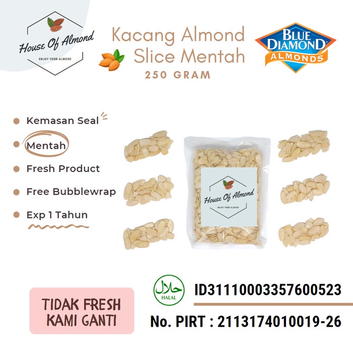 

Almond Slice (mentah) 250gr