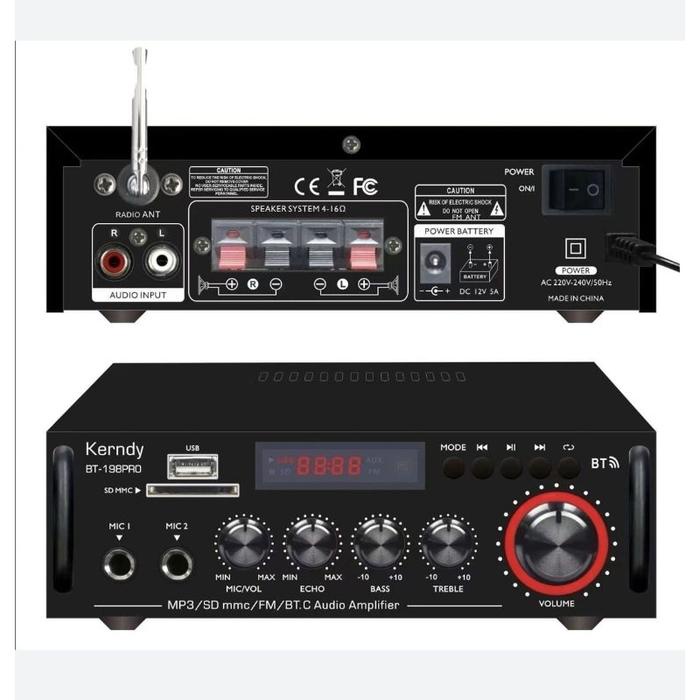 PREMIUM Kerndy Power Amplifier karaoke wireless bleutooth Kerndy BT-198 PRO
