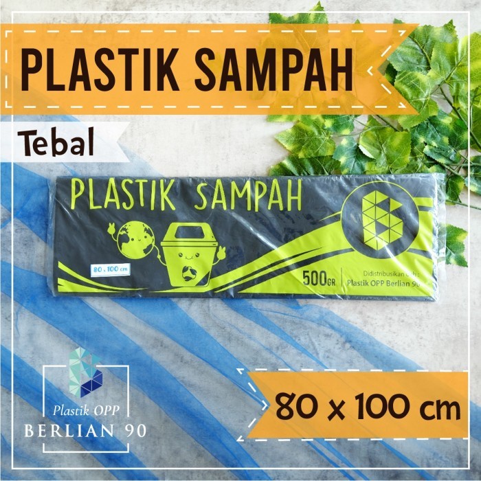 PREMIUM Plastik Sampah / Trash Bag 80 x 100 Hitam / Kresek Sampah