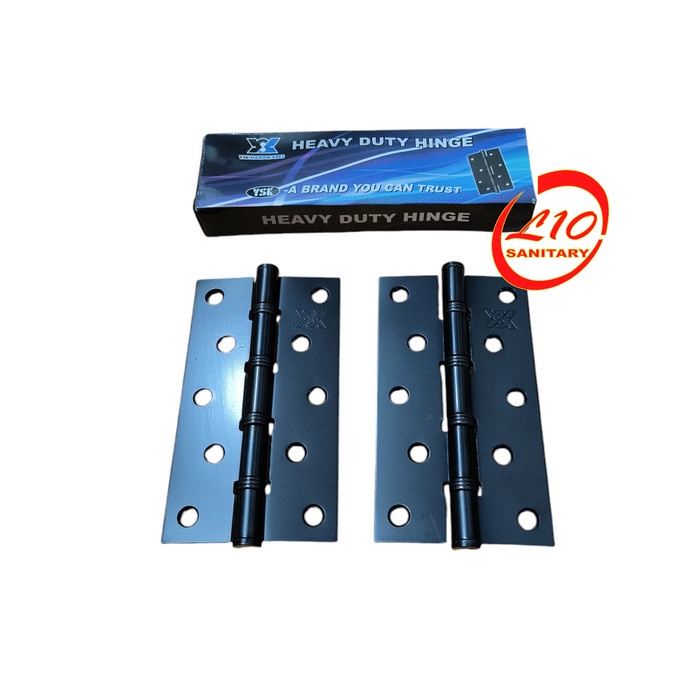 TERBARU Engsel Pintu Tebal HITAM BLACK NISHIO 5" inch