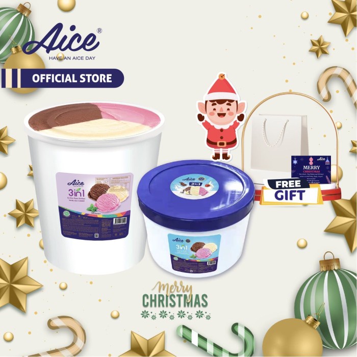 

Promo Terbatas Paket Hampers Christmas Aice Ice Cream Bucket 3In1 Isi 5 Dan 8 Liter Eskrim Aman