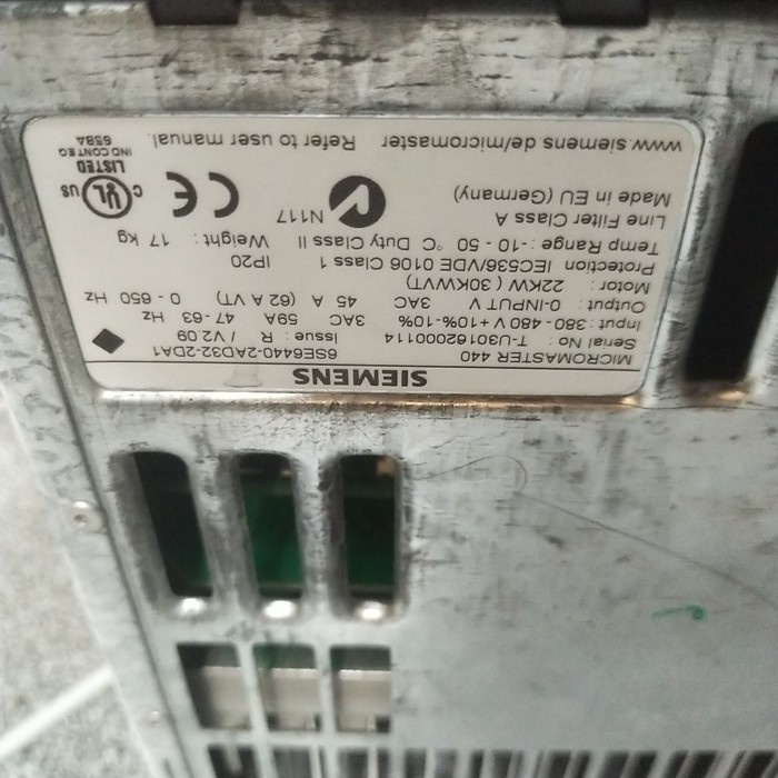 INVERTER SIEMENS MICROMASTER 440 TYPE 6SE5440-2AD32-2DA1 22KW /30KW BARU MULUSS MINES DUS