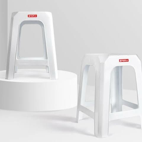 Terbaru Lion Star Kursi Espana High Stool Bangku Plastik Tebal Putih Biru Ijo