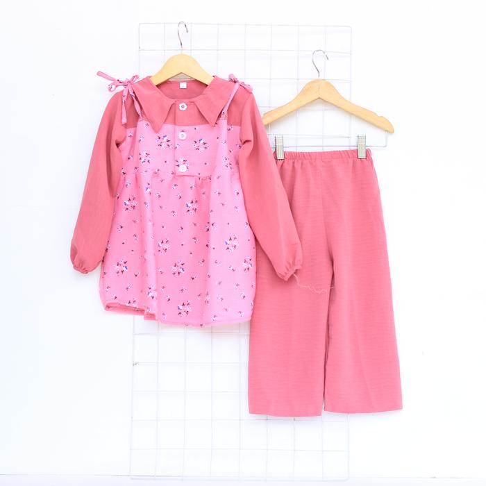 Galeriaika - Setelan Anak Perempuan I One Set Adiva I Bahan Crinkle Airflow 1-12 Tahun High Quality