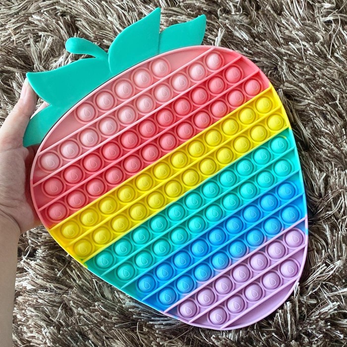 

Promo Terbatas Pop It Xxxl Pastel Strawberry Premium / Rainbow Popit Tiktok Bubble Aman