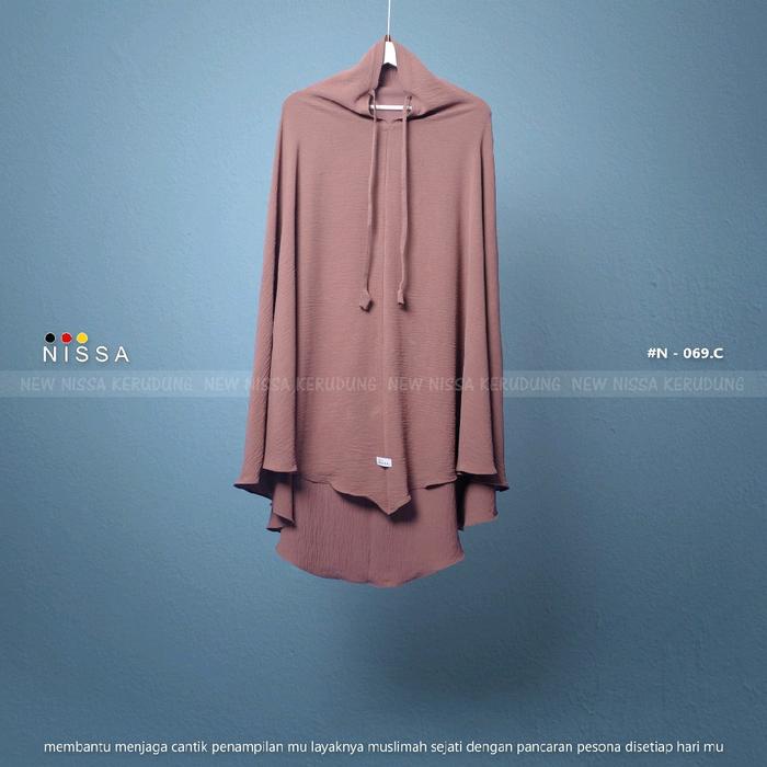Terlaris Khimar Nissa Hijab Syari Crinkle Premium Instan, Panjang Kerudung Muslim Bergo