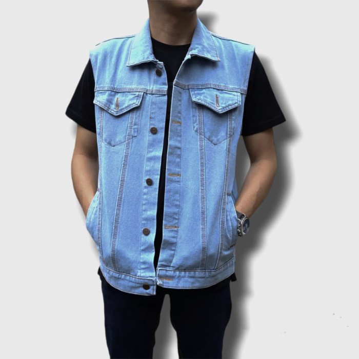 Rompi Jeans Pria Jumbo/Rompi Motor Pria/Rompi Jeans Big Size Jumbo Best Seller