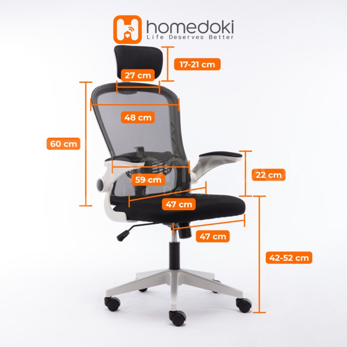 

Homedoki Kursi Kantor Hidrolik/Kursi Gang/Kursi Pu/Kursi Jaring