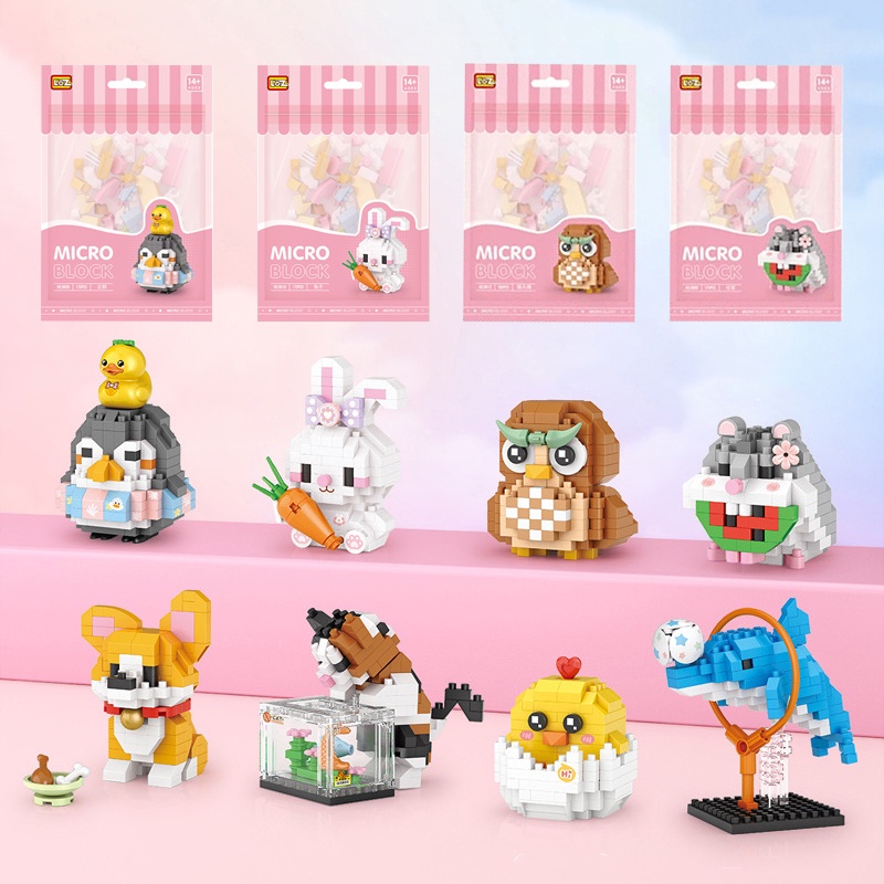 Promo Loztoys Block Bricks Hewan Series Mainan Balok Nano Blok Building Block Nano Bricks Balok