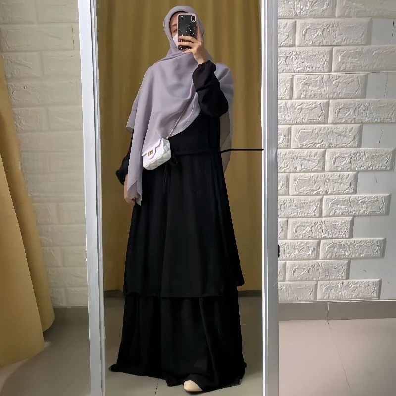 NEW DEALS Gamis Malaysia Dress Malaya Jumbo Gamis Malaysia LD 100-130 Ceruty Babydoll Full Puring