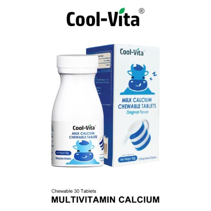 Cool-Vita Milk Calcium Tablet Kunyah - Coolvita Suplemen Kalsium Peninggi Badan Cool Vita Peninggi