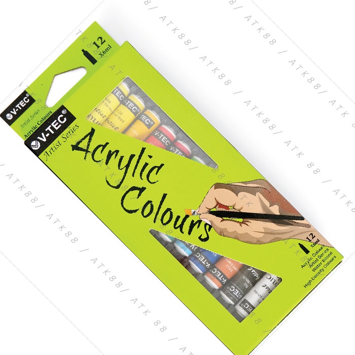 

SPECIAL Cat Acrylic Vtec 6Ml 12 warna Cat Acrilic Vtec 6ml Cat Akrilik Vtec