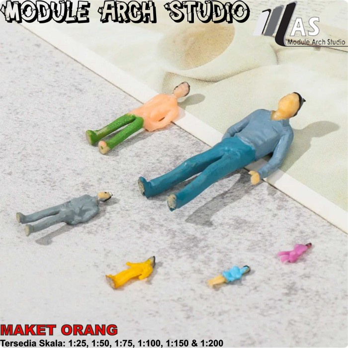Miniatur Orang Warna / Figure Orang / Maket Orang