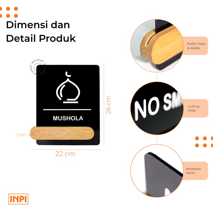 

TERJAMIN Sign Mushola Kayu Akrilik - INPI House