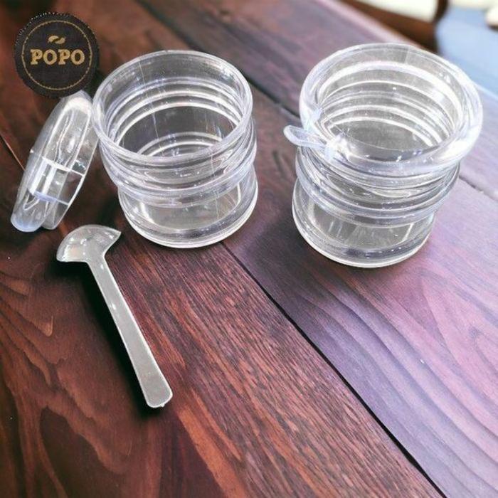 

TERMURAH Tempat Saus Sambal Cabe Akrilik Putih Bening Spice Bubuk Bumbu