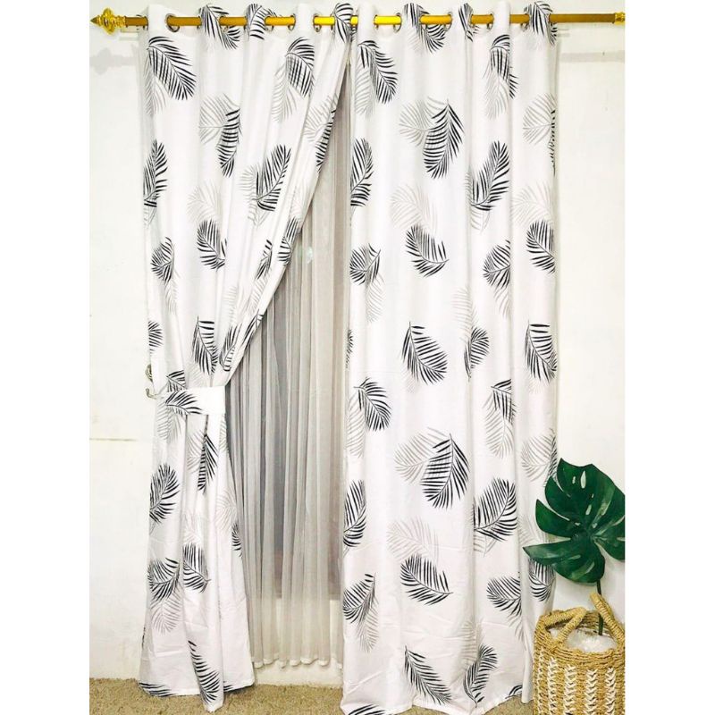 Gorden Minimalis Bagus Panjang Mewah Tebal Murah G2E3 Jendela Multifungsi Polos Curtain Ruang Tamu P