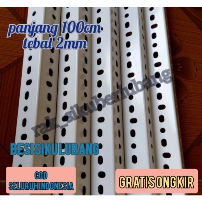besi siku lubang serbaguna 4x4 tebal 2mm