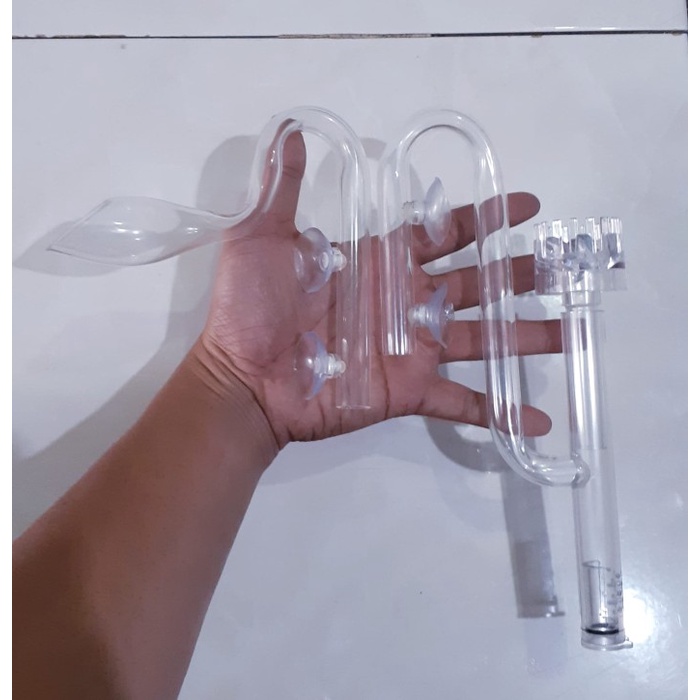 

TERPERCAYA Lily Pipe Skimmer Kaca Akrilik Super Tebal 16/22 Aquascape