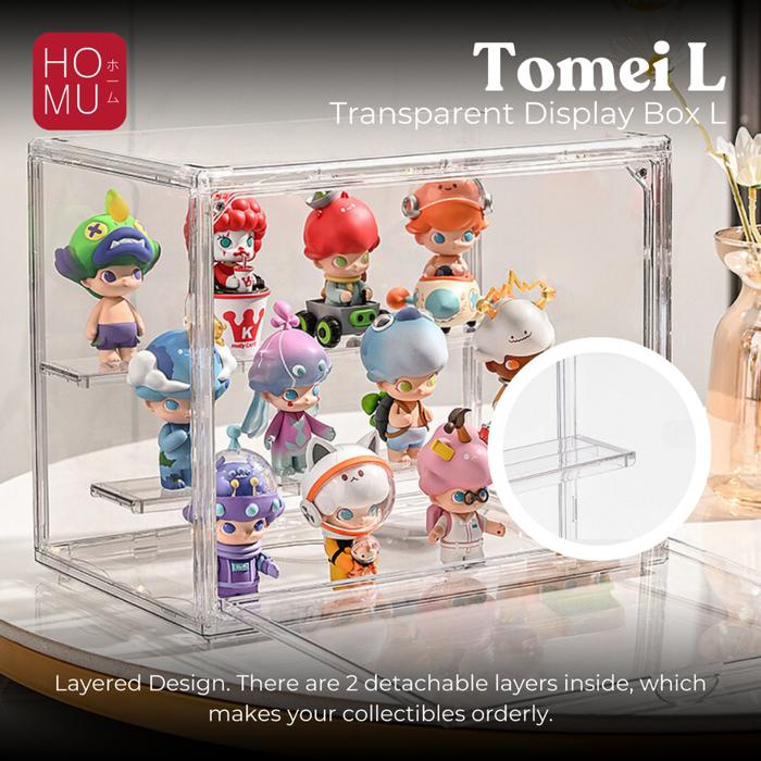 

KOMPLIT HOMU TOMEI L Transparent Storage Display Box Bening Acrylic Action Figure Anime Stand 2