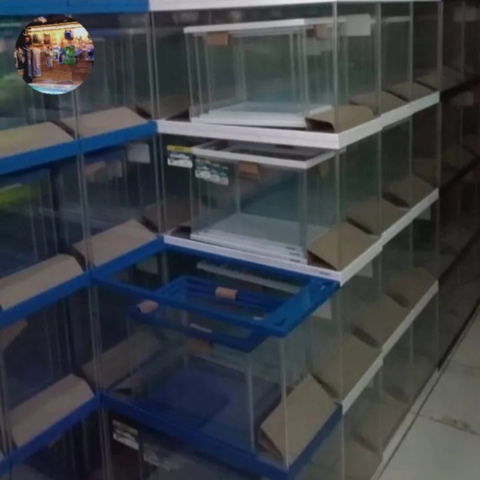 BERGARANSI Bahari 60cm Putih Aquarium akrilik