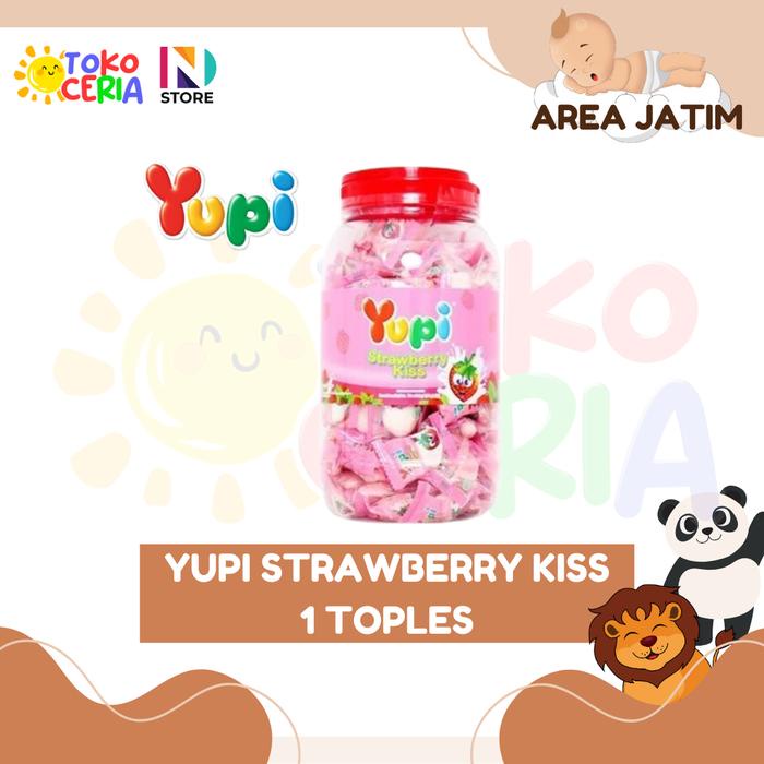 

JTTOP" PERMEN YUPI STRAWBERRY KISS JAR 300GR 1 TOPLES/YUPI TOPLES