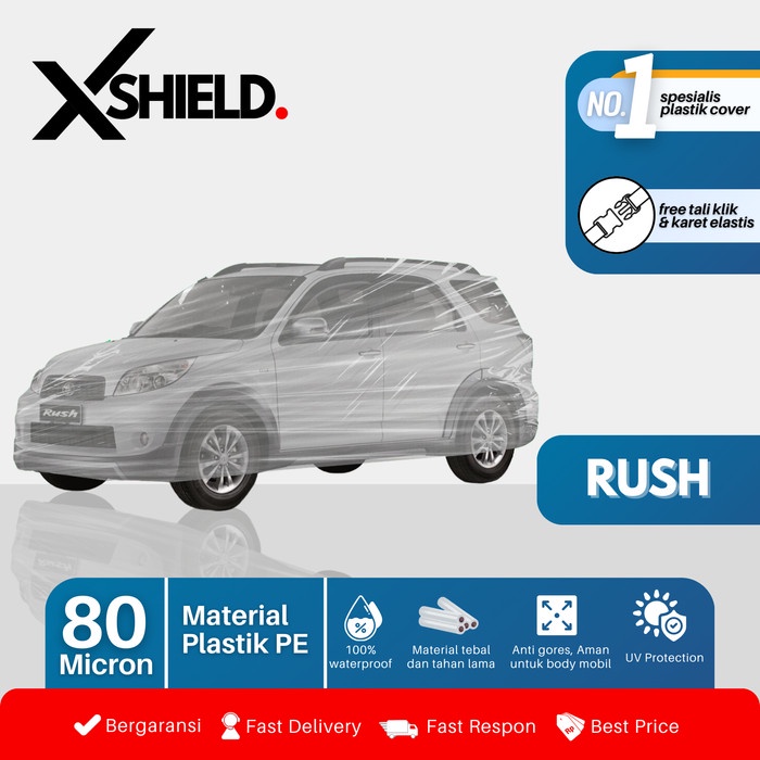 Sarung Mobil Plastik Toyota Rush Body Cover Mobil TransparanPE8