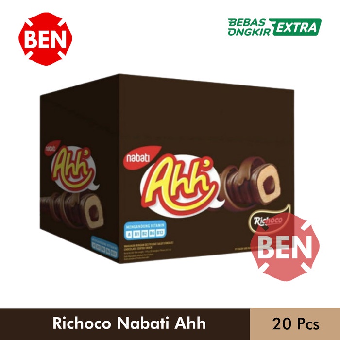 

JTTOP" RICHOCO NABATI AHH 1 PAK BOX 20 PCS 5G 5GR 5 G GR CHOCOLATE COKLAT 500