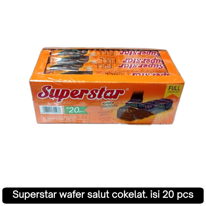 

JTTOP" SUPERSTAR WAFER SALUT COKELAT MAYORA PACK ISI 20 BKS