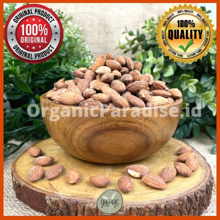 

JTTOP" ORGANIC PARADISE KACANG ALMOND PANGGANG ASIN 1 KG / ROASTED SALTED ALMOND 1 KG USA NON GMO