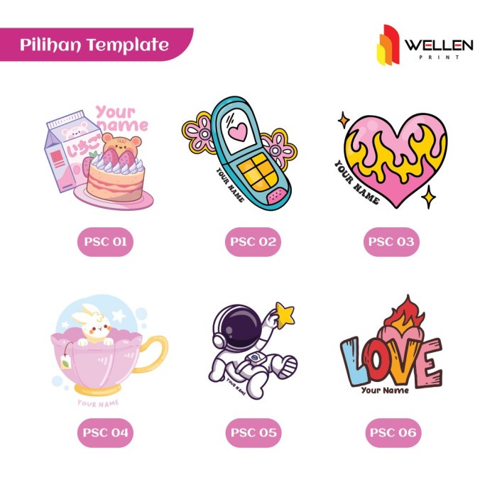 

BIG SALE WELLEN PRINT Cetak Phone Strap Acrylic Custom / Print Bandul Gantungan HP Karakter Lucu