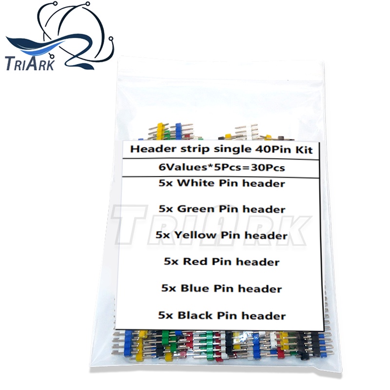30Pcs/Set 40 Pin Breakable Pin Header 2.54Mm Single Row Male Header Connector Kit Pcb Pin Strip For