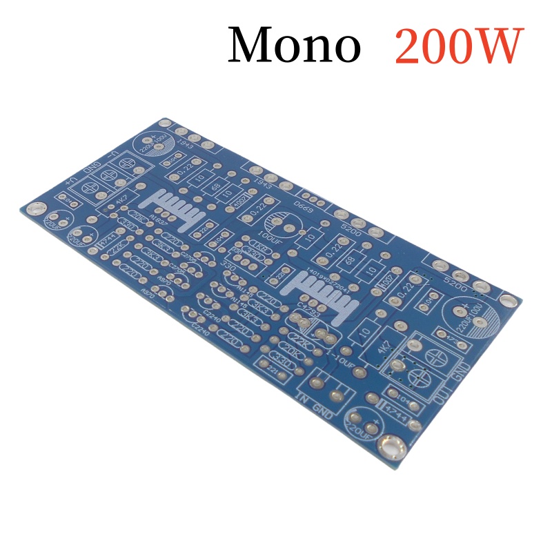 Mono 200W Power Amplifier Board 1943+5200 High-Power Pair Transistor Rear Stage Pcb Empty Board
