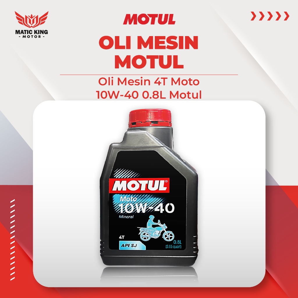 Motul Oli Mesin Moto 10W-40 4T JASO MA2 API SJ 800 ml
