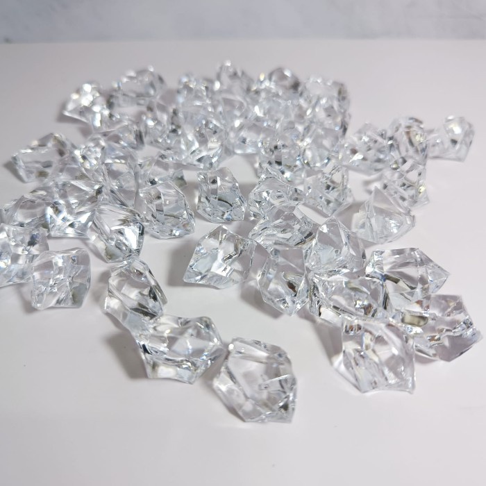 

CUCI GUDANG Batu Kristal Akrilik Hiasan Isian Vas Bunga 2.3cm Bening