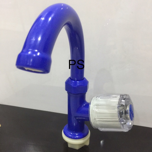 MURAH Kran Wastafel Cuci Tangan - Kran Angsa Plastik PVC Cuci Piring Tanam Meja