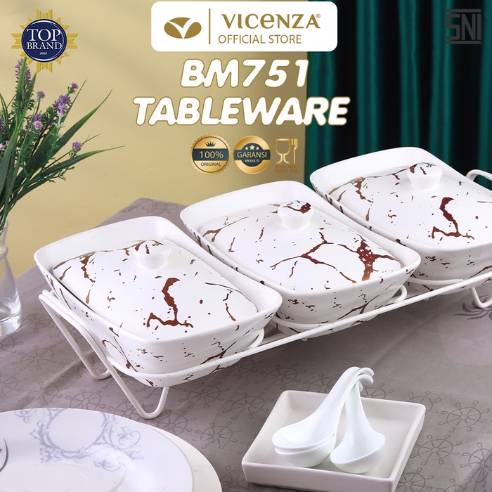 Vicenza Bm751 Alat Saji Dengan Rak Motif Marmer