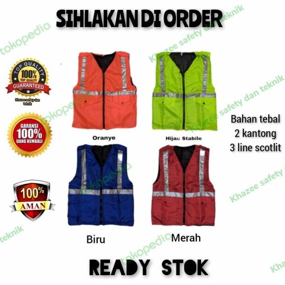 IS New rompi busa proyek / rompi busa safety / rompi safety busa