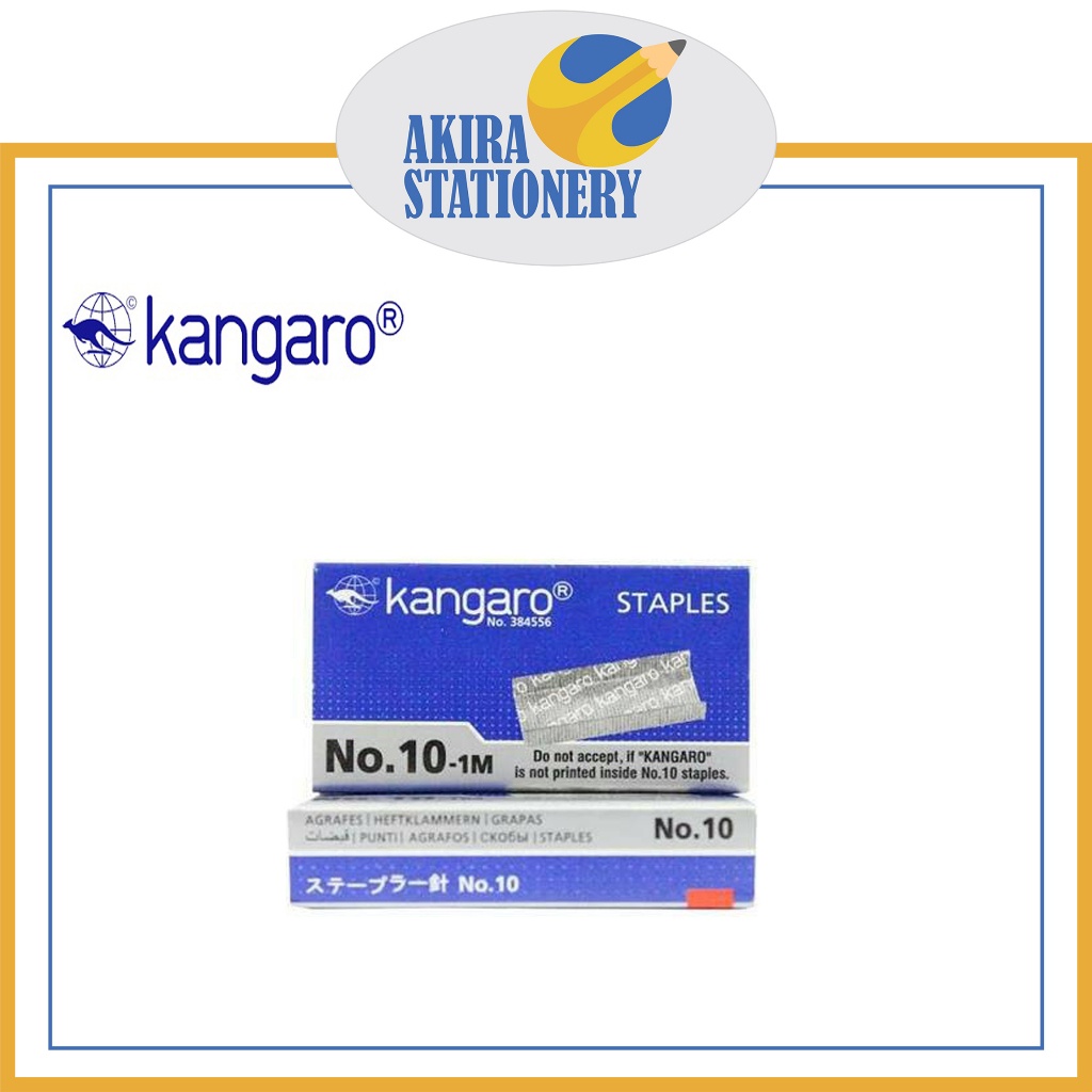 

Isi Staples Kangaro No.10 1M Kecil Untuk HD 10 / No 10 Small Kanggaro Refill Stapler PAK ( 20 PAD )