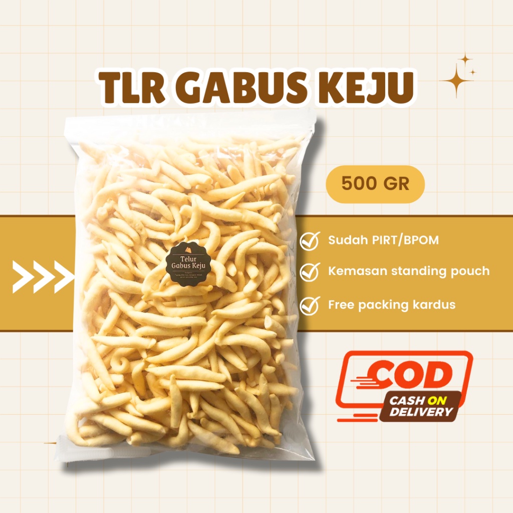 

[DELISH SNACKS] Telur Gabus Keju (Grosir) 250gr 500gr / Snack Cemilan Camilan Kiloan Grosiran WE!