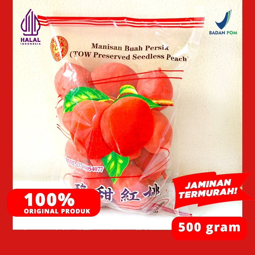 

MANISAN PERSIK TANPA BIJI ANGTOW SIANTOW PRESERVED PEACH SEEDLESS CHEN LIANG JI WE!