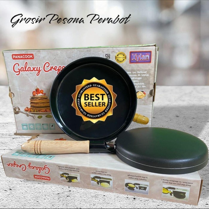 TEFLON WALIK 21 CM GALAXY CREPERS PEMBUAT KULIT LUMPIA TEFLON KEBALIK ALUMUNIUM