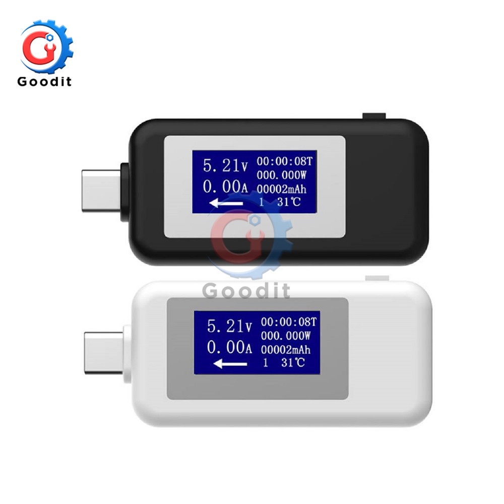 5V 9V 12V 24V 30V USB Tester Type C LCD Digital Current Voltage Charger Capacity Tester USB Charger 