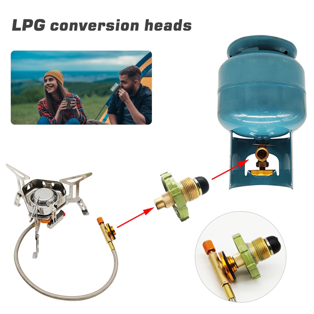 Outdoor Stove To LPG Tank Connector Durable Liquefied Gas Cylinder Connector Practical Zinc Alloy Ou