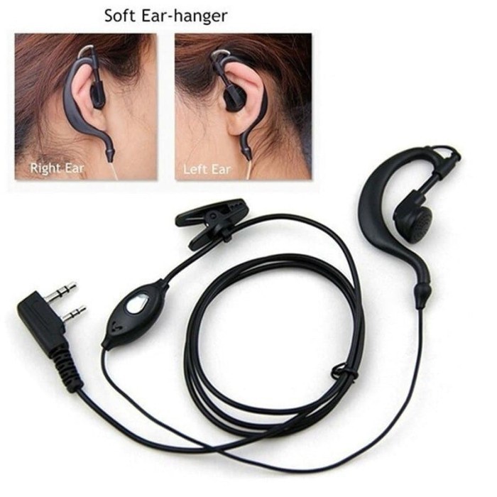 JTTOP" 796 HEADSET EARPHONE MIC HT HANDY TALKIE 2PIN BAOFENG WEIRWEI VEV