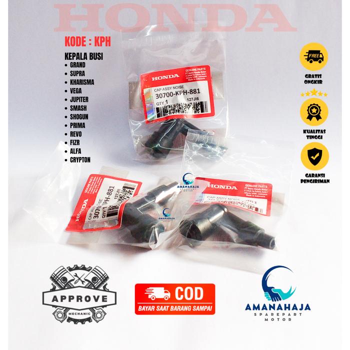 KEPALA BUSI MOTOR HONDA SUPRA / KHARISMA (KPH) SPAREPART HONDA SPAREPART ASLI / SPAREPART KUALITAS /